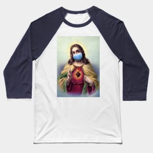 Jesus with Mask Baseball T-Shirt